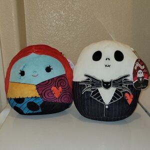 Nightmare Before Christmas Squishmallow Plush Set - Jack and Sally